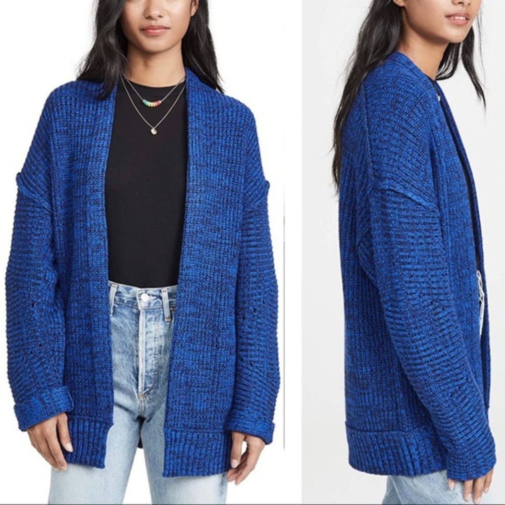NWOT Free People Blue Cardigan